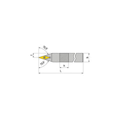 Indexable Turning Toolholders; Cutting Direction: Neutral; Compatible Insert Size Code: VC..33.; Toolholder Style: SVVCN; Rake: Positive; Rake Angle: 7.000; Multi-use Tool: No; Lead Angle: 72.5; Insert Holding Method: Screw; Shank Width (Decimal Inch): 1.