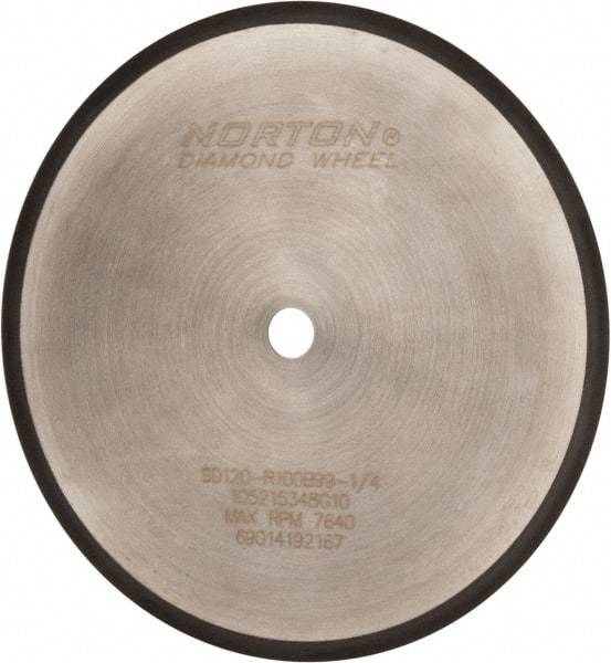 Norton - 8" Diam x 5/8" Hole, 120 Grit Surface Grinding Wheel - Diamond, Type 1A1R, Coarse Grade - Makers Industrial Supply