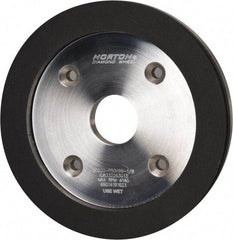 Norton - 6" Diam, 1-1/4" Hole Size, 3/4" Overall Thickness, 220 Grit, Type 6 Tool & Cutter Grinding Wheel - Very Fine Grade, Diamond, P Hardness, Vitrified Bond - Makers Industrial Supply