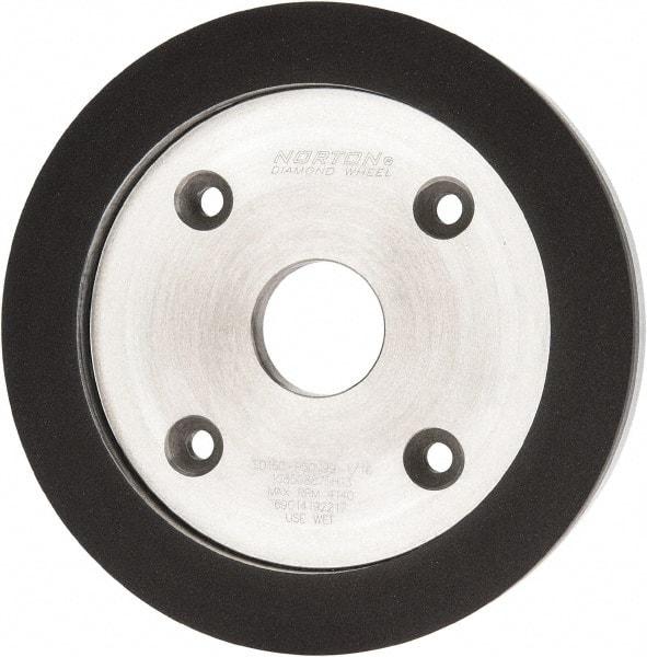 Norton - 6" Diam, 1-1/4" Hole Size, 3/4" Overall Thickness, 150 Grit, Type 6 Tool & Cutter Grinding Wheel - Very Fine Grade, Diamond, P Hardness, Vitrified Bond - Makers Industrial Supply