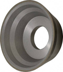 Norton - 3-3/4" Diam, 1-1/4" Hole Size, 1-1/2" Overall Thickness, 100 Grit, Type 11 Tool & Cutter Grinding Wheel - Fine Grade, Diamond, Resinoid Bond - Makers Industrial Supply