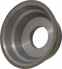 Norton - 3-3/4" Diam, 1-1/4" Hole Size, 1-1/2" Overall Thickness, 150 Grit, Type 11 Tool & Cutter Grinding Wheel - Very Fine Grade, Diamond, Resinoid Bond - Makers Industrial Supply