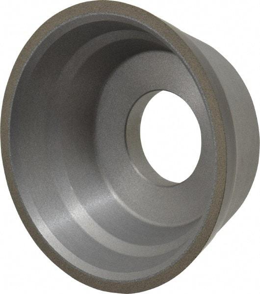 Norton - 3-3/4" Diam, 1-1/4" Hole Size, 1-1/2" Overall Thickness, 100 Grit, Type 11 Tool & Cutter Grinding Wheel - Fine Grade, Diamond, Resinoid Bond - Makers Industrial Supply