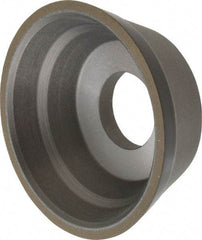 Norton - 3-3/4" Diam, 1-1/4" Hole Size, 1-1/2" Overall Thickness, 180 Grit, Type 11 Tool & Cutter Grinding Wheel - Very Fine Grade, Diamond, Resinoid Bond - Makers Industrial Supply