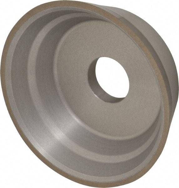 Norton - 5" Diam, 1-1/4" Hole Size, 1-3/4" Overall Thickness, 100 Grit, Type 11 Tool & Cutter Grinding Wheel - Fine Grade, Diamond, Resinoid Bond - Makers Industrial Supply