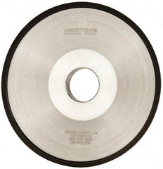 Norton - 6" Diam, 1-1/4" Hole Size, 1" Overall Thickness, 180 Grit, Type 12 Tool & Cutter Grinding Wheel - Very Fine Grade, Diamond, Resinoid Bond - Makers Industrial Supply