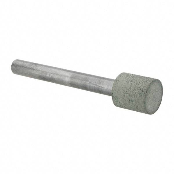 Norton - 1/2" Head Diam x 1/2" Head Thickness CBN Grinding Pin - 1/4" Shank Diam x 2-1/4" Shank Length, Fine Grade, 100 Grit - Makers Industrial Supply