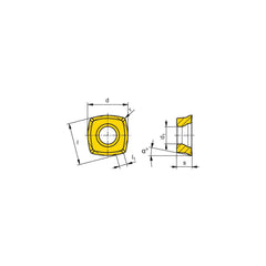 Milling Insert:  XDLX 09T308SR-M50 CTCM235,  CTCM235,  Solid Carbide N/A Finish,