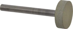 Norton - 1" Head Diam x 1/4" Head Thickness CBN Grinding Pin - 1/4" Shank Diam x 2-1/4" Shank Length, Fine Grade, 100 Grit - Makers Industrial Supply