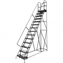 TRI-ARC - Rolling & Wall Mounted Ladders & Platforms Type: Rolling Warehouse Ladder Style: Rolling Platform Ladder - Makers Industrial Supply