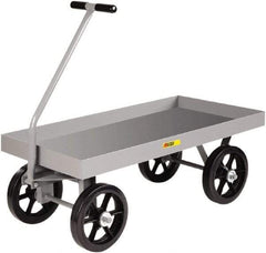 Little Giant - 3,000 Lb Capacity Steel Wagon Truck - Steel Deck, 24" OAW, 48" Platform Length x 18-1/2" Platform Height, Pneumatic Casters - Makers Industrial Supply