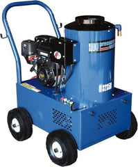 PRO-SOURCE - Gas, 9 hp, 3,000 psi, 3 GPM, Hot Water Pressure Washer - General Triplex Ceramic Plunger, 50' x 3/8" Hose - Makers Industrial Supply