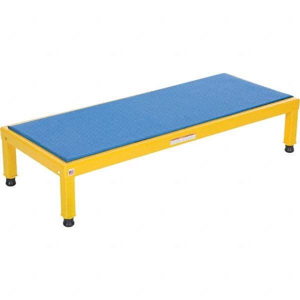 Vestil - 9" High x 19" Wide x 48" Deep, Yellow Step Stand - Steel, 500 Lb Capacity - Makers Industrial Supply