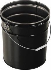 Vestil - 5 Gal Black Steel Pail - 13-3/8" High - Makers Industrial Supply