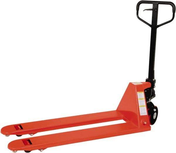 Vestil - 5,500 Lb Capacity, 7-3/4" Lift Economy Pallet Truck - 2-7/8" Min Lift Height, 48" Fork Length x 20-5/8" Fork Width, 20" Overall Width - Makers Industrial Supply