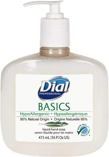 Dial - 16 oz Pump Bottle Liquid Soap - White Pearlescent, Rosemary & Mint Scent - Makers Industrial Supply