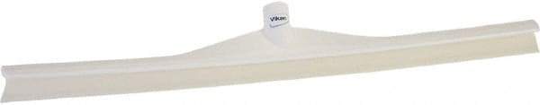 Vikan - 27.56" Rubber Blade Floor Squeegee - Single Edge, White, Plastic Holder - Makers Industrial Supply