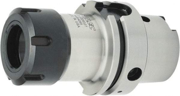 Parlec - 123mm Projection, HSK63A Hollow Taper, ER32 Collet Chuck - Through Coolant - Exact Industrial Supply