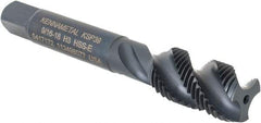 Kennametal - 9/16-18 3 Flute Modified Bottoming Spiral Flute Tap - Vanadium High Speed Steel, Oxide Finish, 3-19/32" OAL, Right Hand Flute, Right Hand Thread, H3, Series GOtap\xAE - Makers Industrial Supply