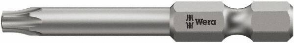 Wera - T25 Torx Bit - 1/4" Hex Drive, 2-3/4" OAL - Makers Industrial Supply