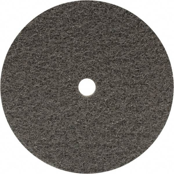 WALTER Surface Technologies - 4-1/2" Super Fine Grade Aluminum Oxide Deburring Disc - 7/16" Center Hole, Hook & Loop Connection, Gray, 11,000 Max RPM - Makers Industrial Supply