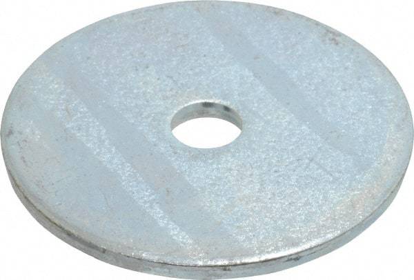 Gibraltar - 5/16" Screw, Steel Fender Flat Washer - 11/32" ID x 2" OD, 1/8" Thick, Zinc-Plated Finish - Makers Industrial Supply