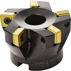 Seco - 50mm Cut Diam, 22mm Arbor Hole, 11mm Max Depth of Cut, 87° Indexable Chamfer & Angle Face Mill - 4 Inserts, SC.. 1206 Insert, Right Hand Cut, Through Coolant, Series R220.79 - Makers Industrial Supply