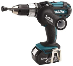 Makita - 18 Volt 1/2" Keyless Chuck Cordless Hammer Drill - 0 to 30,000 BPM, 0 to 400 & 0 to 1,700 RPM, Reversible, Pistol Grip Handle - Makers Industrial Supply