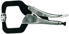 Gibraltar - 12-1/4" OAL C-Clamp Locking Pliers - 4-21/32" Jaw Depth, 5-3/8" Jaw Opening - Makers Industrial Supply