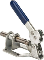 Gibraltar - 300 Lb Load Capacity, Flanged Base, Carbon Steel, Standard Straight Line Action Clamp - 0.22" Mounting Hole Diam, 0.44" Plunger Diam, Straight Handle - Makers Industrial Supply