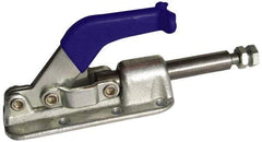 Gibraltar - 2,500 Lb Load Capacity, Flanged Base, Carbon Steel, Standard Straight Line Action Clamp - 6 Mounting Holes, 0.33" Mounting Hole Diam, 0.63" Plunger Diam, Straight Handle - Makers Industrial Supply