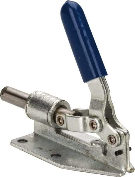 Gibraltar - 300 Lb Load Capacity, Flanged Base, Carbon Steel, Standard Straight Line Action Clamp - 0.2" Mounting Hole Diam, 1/2" Plunger Diam, Straight Handle - Makers Industrial Supply