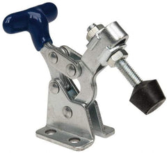 Gibraltar - 150 Lb Holding Capacity, Horizontal Handle, Manual Hold Down Toggle Clamp - 175° Handle Movement, 92° Bar Opening, U-Bar, Flanged Base, Carbon Steel - Makers Industrial Supply