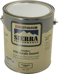 Rust-Oleum - 1 Gal White Semi Gloss Finish Acrylic Enamel Paint - Interior/Exterior, Direct to Metal, <0 gL VOC Compliance - Makers Industrial Supply