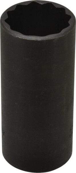 Proto - 1-1/8", 1/2" Drive, Deep Hand Socket - 12 Points, 3-1/4" OAL, Alloy Steel, Black Finish - Makers Industrial Supply