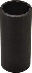 Proto - 1-1/8", 1/2" Drive, Deep Hand Socket - 12 Points, 3-1/4" OAL, Alloy Steel, Black Finish - Makers Industrial Supply