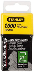 Stanley - 7/16" Wide Galvanized Steel Light Duty Staples - 3/8" Leg Length - Makers Industrial Supply