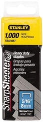 Stanley - 27/64" Wide Galvanized Steel Heavy Duty Power Crown Staples - 5/16" Leg Length - Makers Industrial Supply