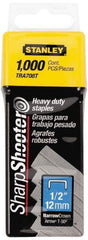 Stanley - 27/64" Wide Galvanized Steel Heavy Duty Power Crown Staples - 1/2" Leg Length - Makers Industrial Supply