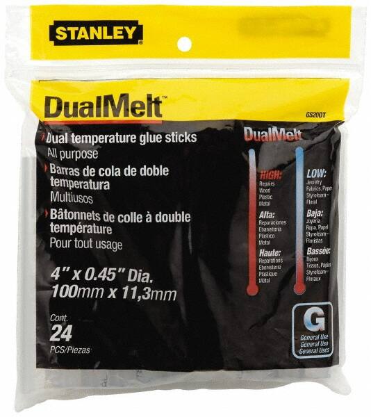 Stanley - 7/16" Diam, 4" Long, Opaque Hot Melt, Low Melt Glue Stick - GS Series - Makers Industrial Supply