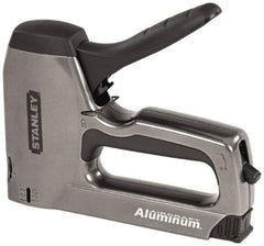 Stanley - Manual Brad Nailer/Staple Gun - 1/4, 5/16, 3/8, 1/2, 9/16, 1/2, 5/8, 9/16" Staples, Silver, Aluminum - Makers Industrial Supply