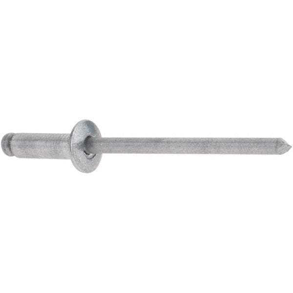 Stanley - Button Head Aluminum Color Coded Blind Rivet - Aluminum Mandrel, 0.188" to 1/4" Grip, 1/4" Head Diam, 0.125" to 0.133" Hole Diam, 0.4" Length Under Head, 1/8" Body Diam - Makers Industrial Supply