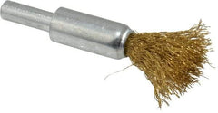 Value Collection - 1/2" Brush Diam, End Brush - Fine Grade, 1/4" Diam Shank, 20,000 Max RPM - Makers Industrial Supply