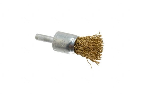 Value Collection - 3/4" Brush Diam, End Brush - Coarse Grade, 1/4" Diam Shank, 20,000 Max RPM - Makers Industrial Supply