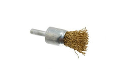 Value Collection - 3/4" Brush Diam, End Brush - Coarse Grade, 1/4" Diam Shank, 20,000 Max RPM - Makers Industrial Supply