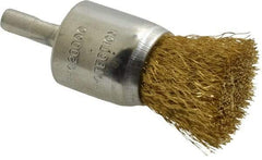 Value Collection - 1" Brush Diam, End Brush - Fine Grade, 1/4" Diam Shank, 20,000 Max RPM - Makers Industrial Supply