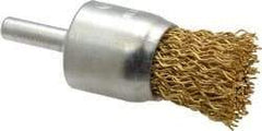 Value Collection - 1" Brush Diam, End Brush - Coarse Grade, 1/4" Diam Shank, 20,000 Max RPM - Makers Industrial Supply