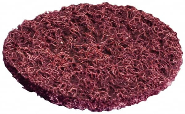 Standard Abrasives - 5" Medium Grade Aluminum Oxide Deburring Disc - Hook & Loop Connection, Maroon, 7,000 Max RPM - Makers Industrial Supply