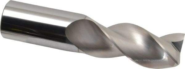 SGS - 1", 2" LOC, 1" Shank Diam, 4-1/2" OAL, 3 Flute, Solid Carbide Square End Mill - Single End, TiB2 Finish, Spiral Flute, 38° Helix, Right Hand Cut, Right Hand Flute, Series 43 - Makers Industrial Supply