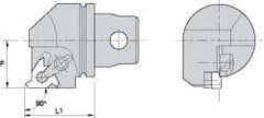 Kennametal - Insert Style LT 16ER, 35mm Head Length, Right Hand Cut, External Modular Threading Cutting Unit Head - System Size KM32, 22mm Center to Cutting Edge, Series LT Threading - Makers Industrial Supply